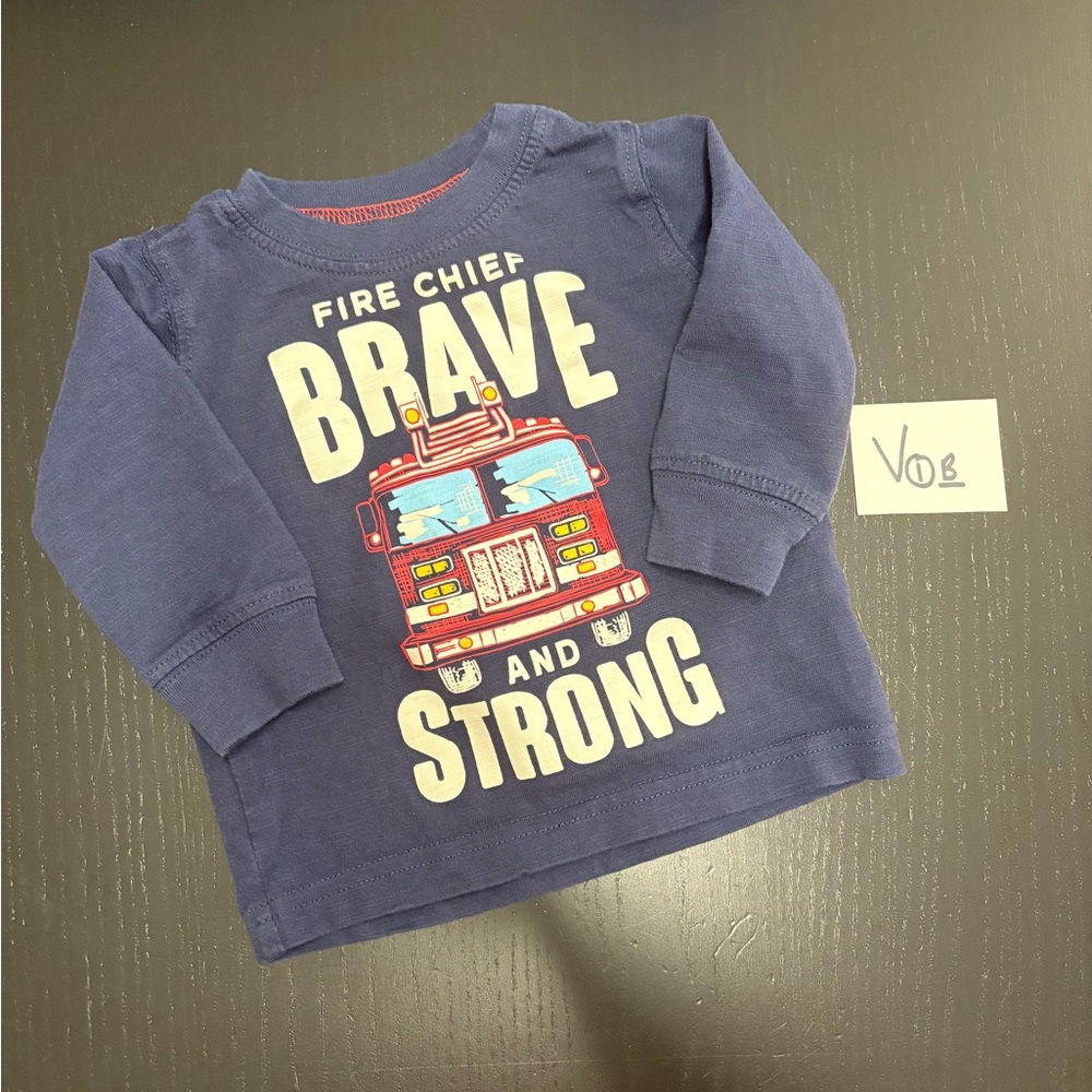 Carter's Blue Fire Chief Long Sleeve Tee